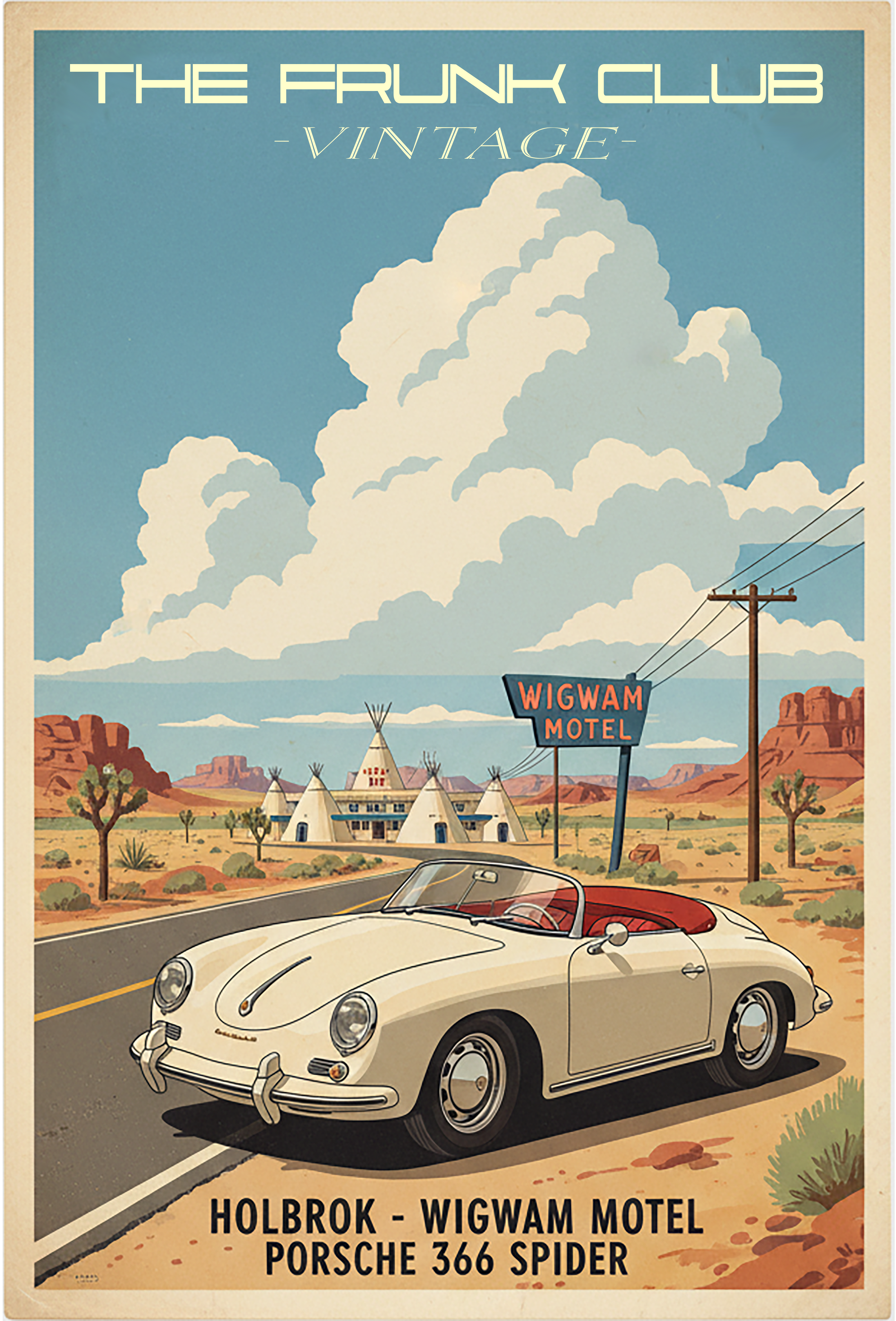 Vintage Style 356 Rt 66 Poster