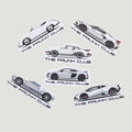 Horsepower Sticker Package featuring multiple Frunk Club automotive die-cut sticker designs.