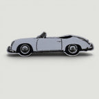 The Frunk Club Pit Lane Bundle custom woven patch featuring a white convertible sports car.