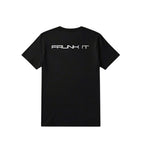 The Frunk Club red 50/50 cotton-polyester short sleeve t-shirt with white "FRUNK IT" graphic on back.