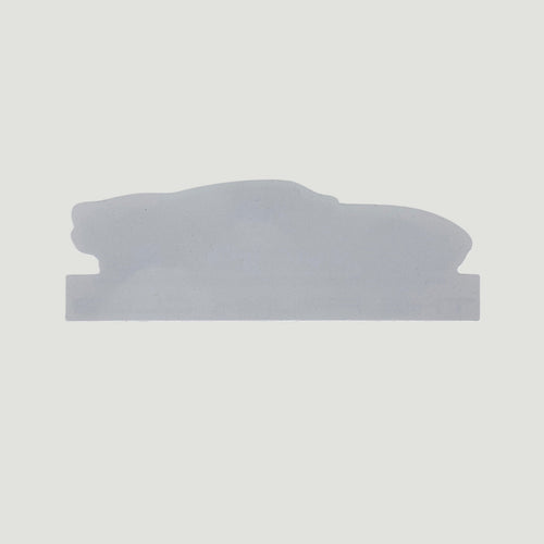 The Frunk Club GT die-cut sticker, white vinyl, 5"w x 1.75"h, weather-resistant for cars and garages.