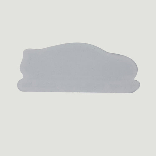 The Frunk Club white 4" die-cut vinyl sticker shaped like an Audi R8 profile.