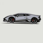 The Frunk Club Pit Lane Bundle custom woven patch featuring a white sports car with red brake calipers.